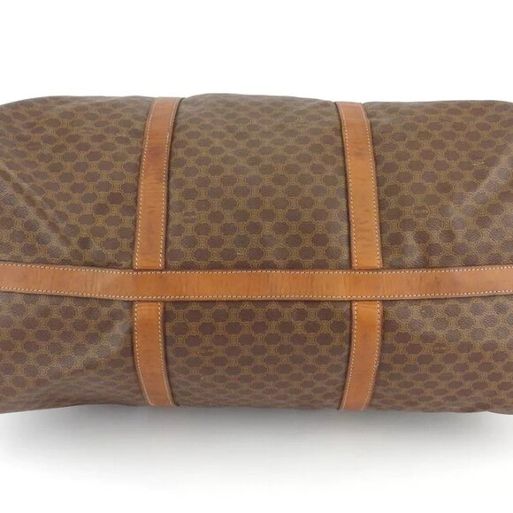 CELINE Boston bag macadam beige PVC ?~ leather Authentic used - Picture 5 of 9